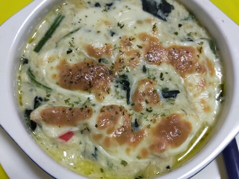 簡単ヘルシー　お豆腐と豆乳グラタン